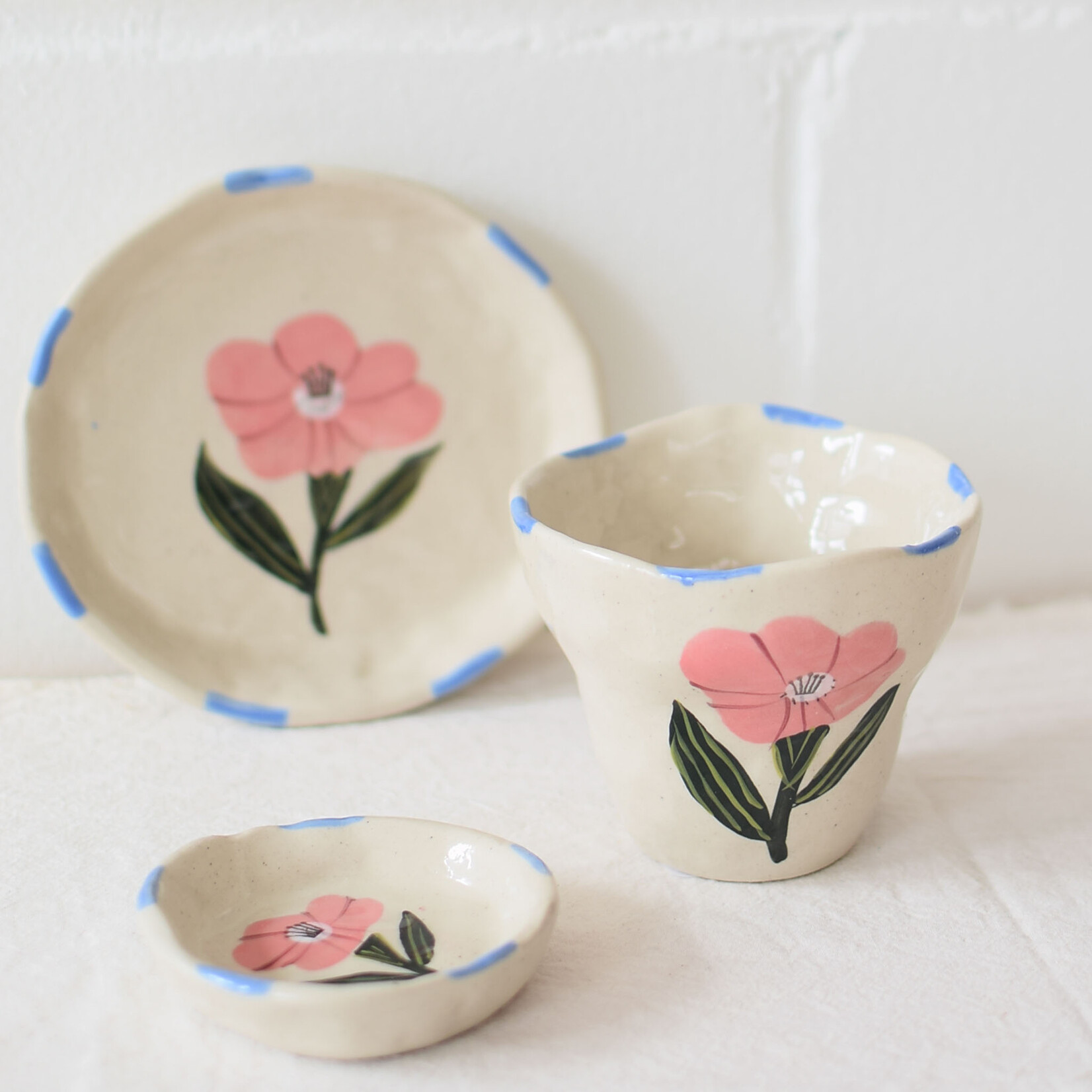 Petite assiette Flora - Rose