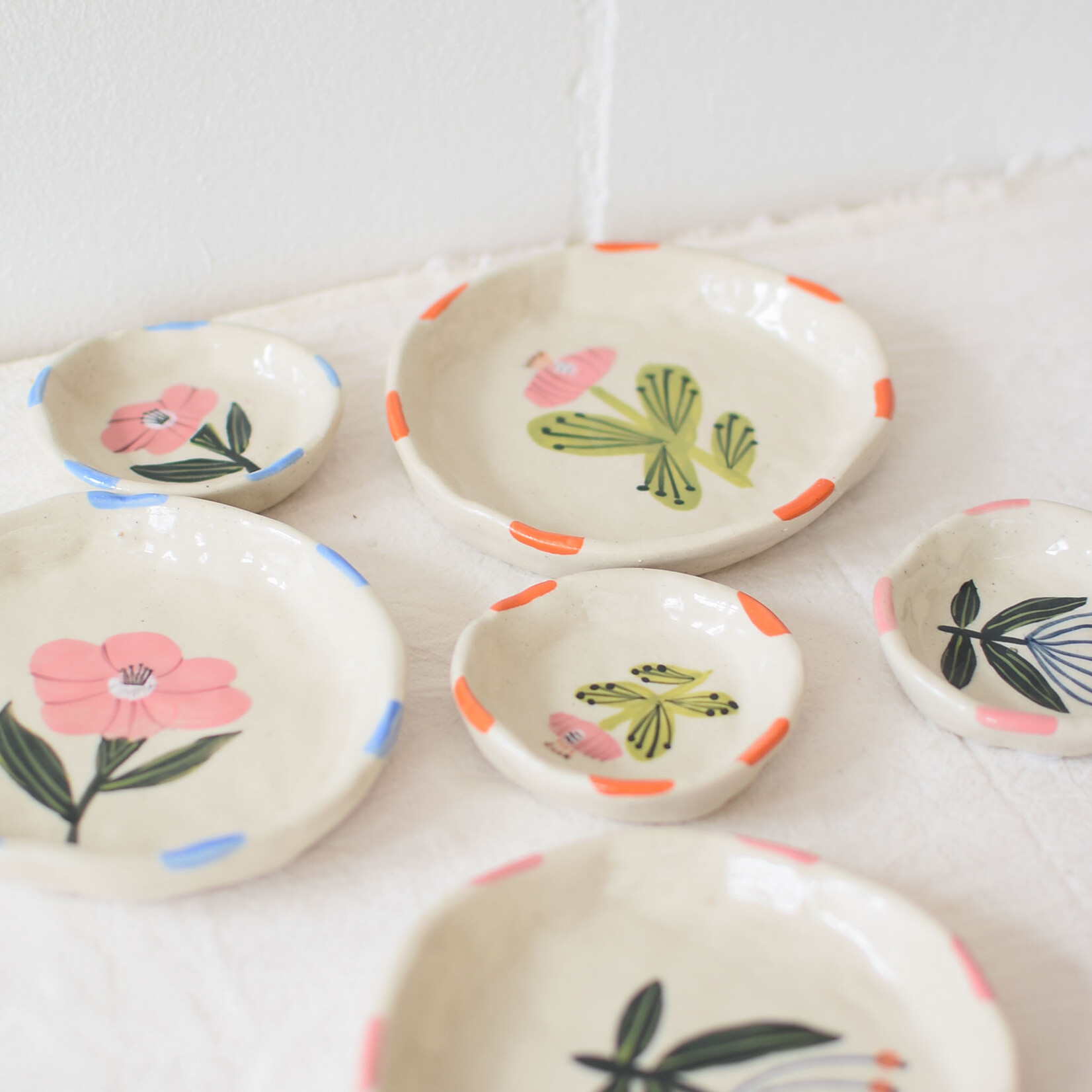 Flora small plate - Rose