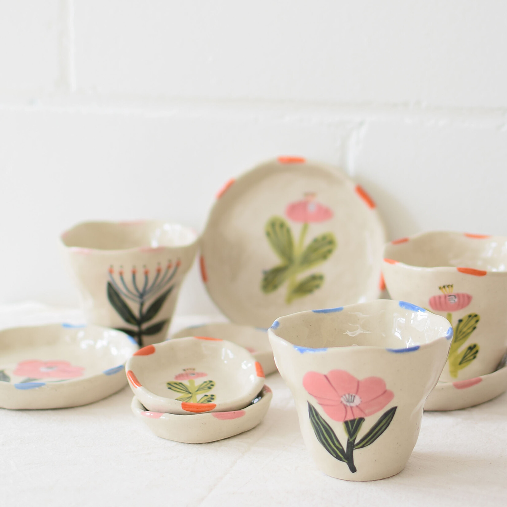 Flora small plate - Poppy