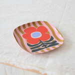 Small enameled tray - Poppy