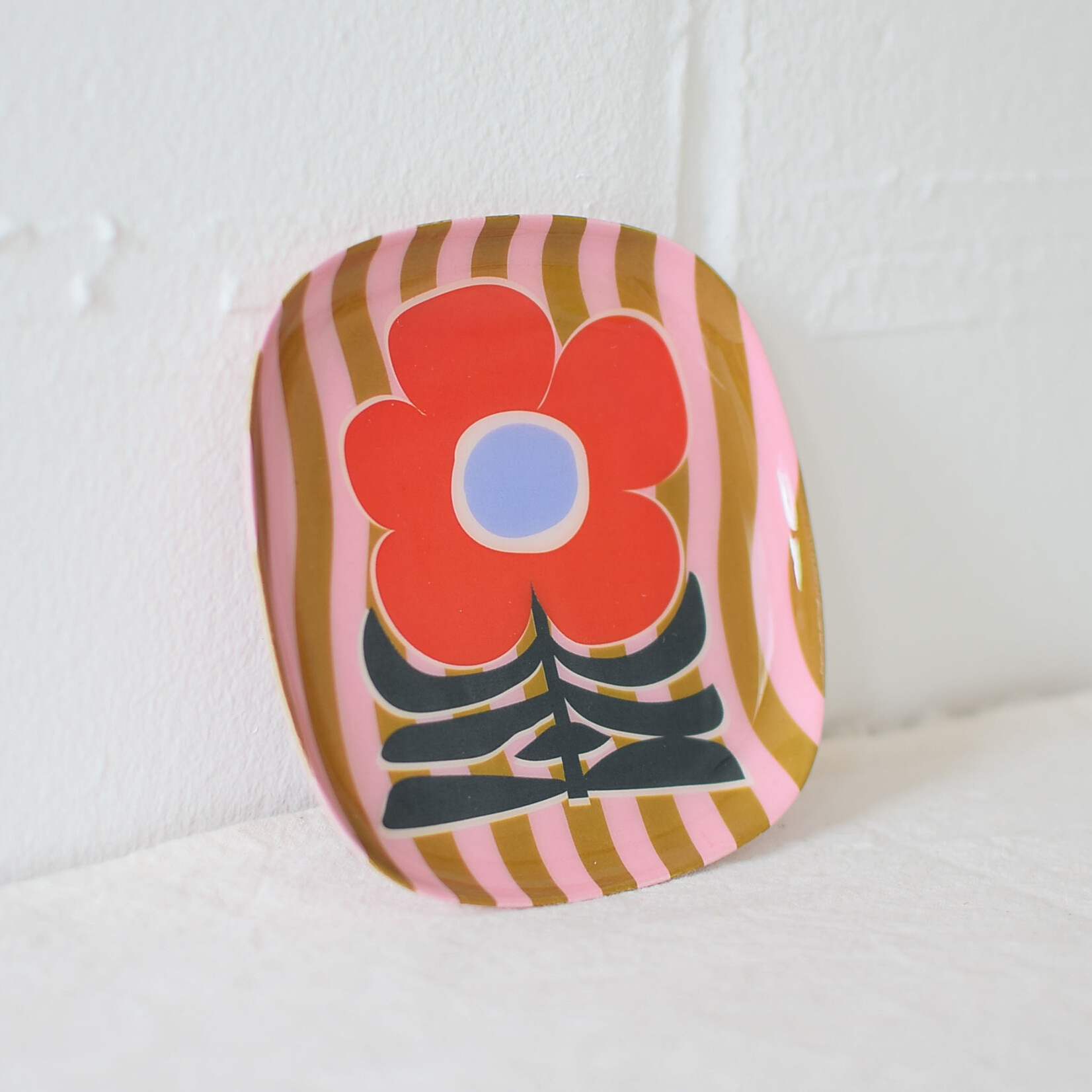 Small enameled 10 cm tray - Poppy