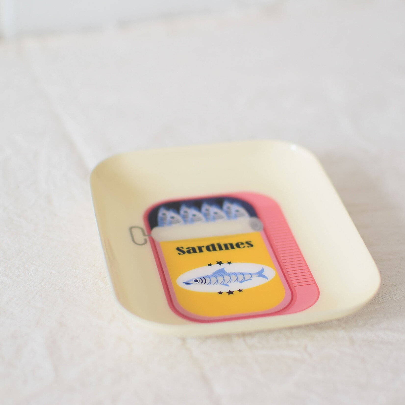 Small enameled 11cm tray - Sardines