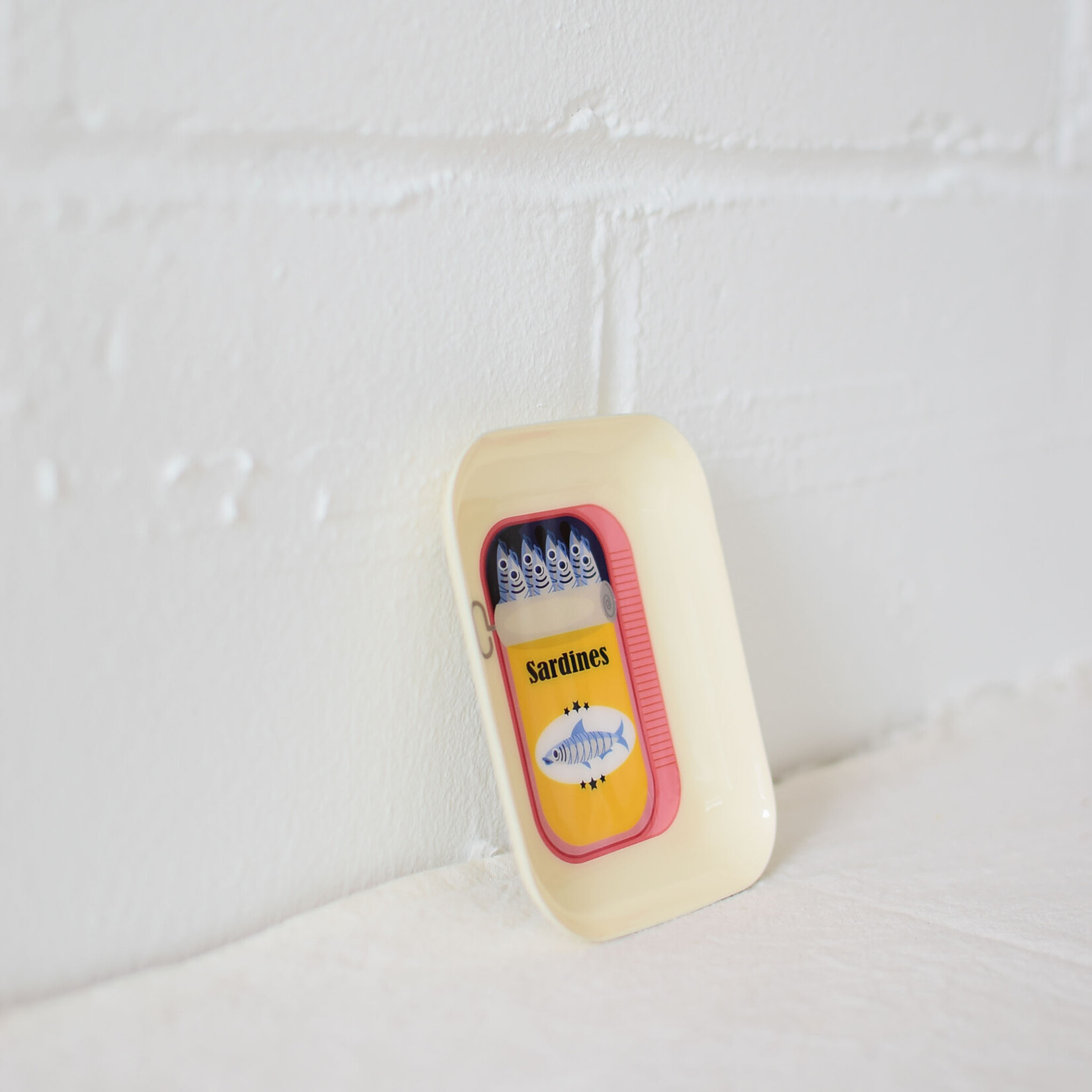 Petit plateau émaillé 11 cm - Sardines