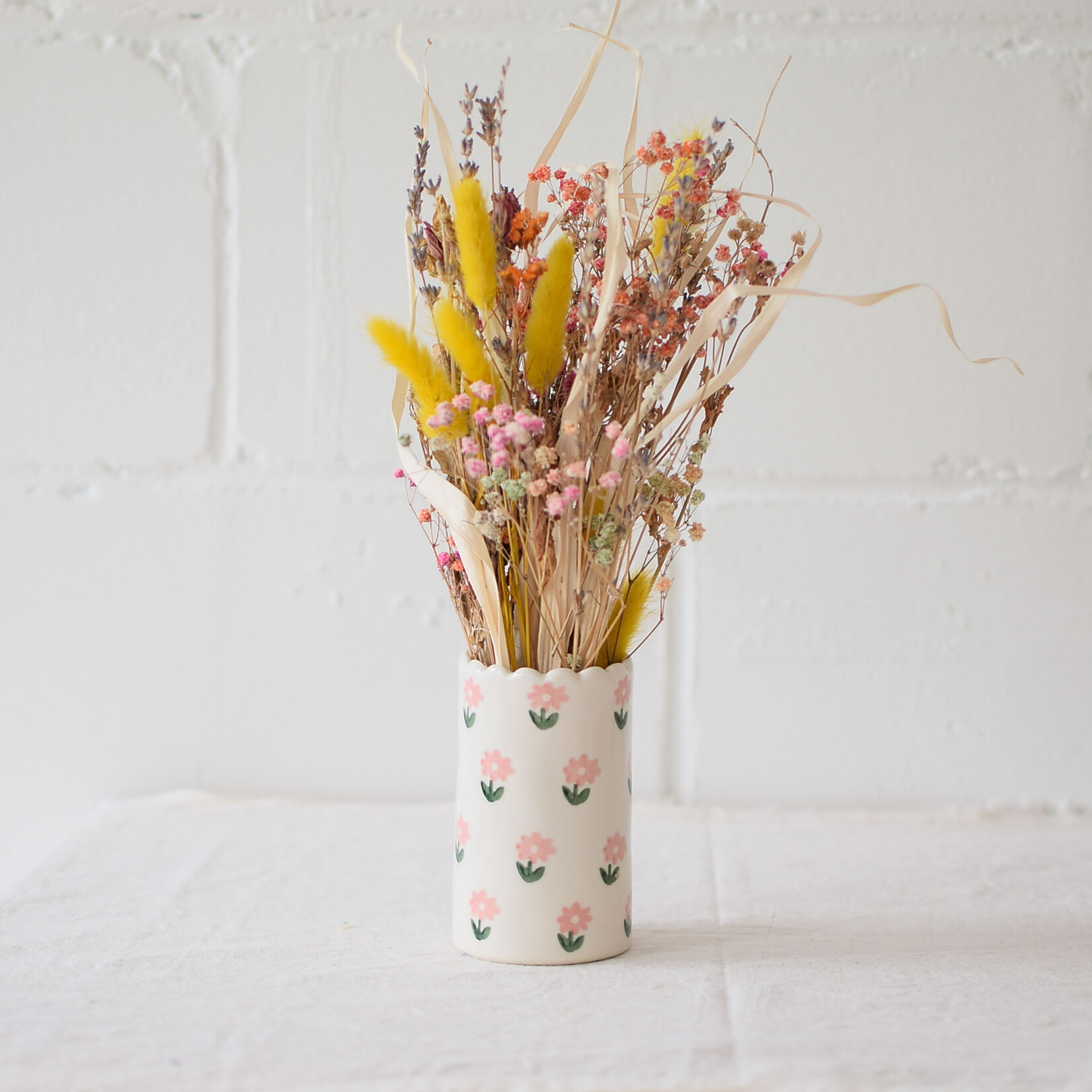 Pink Flowers Vase