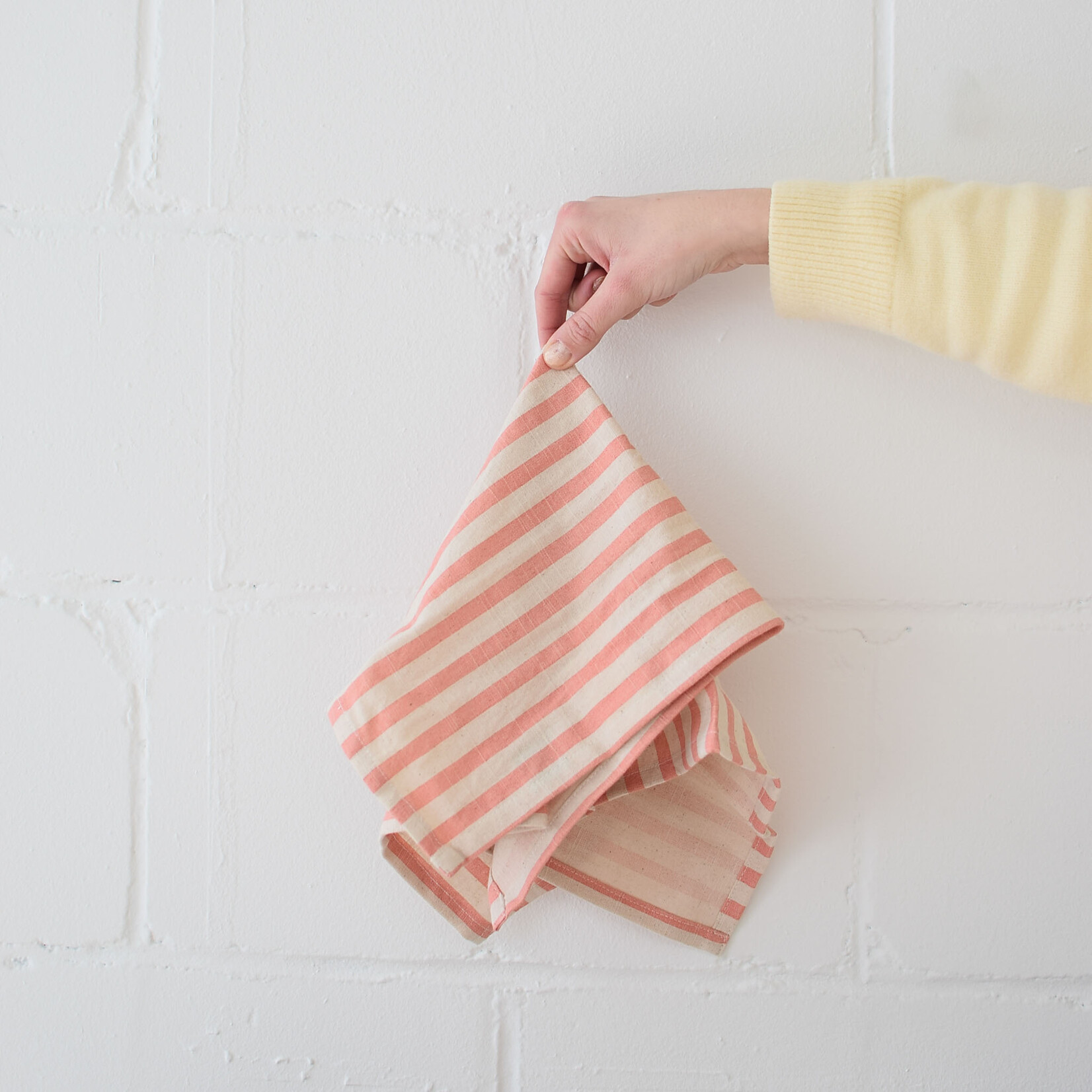 Striped napkins x4 - Pink