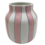 Pink striped vase