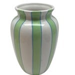 Vase rayé vert