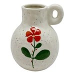 Red flower jug vase
