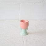 Pink and green Flower Egg cup