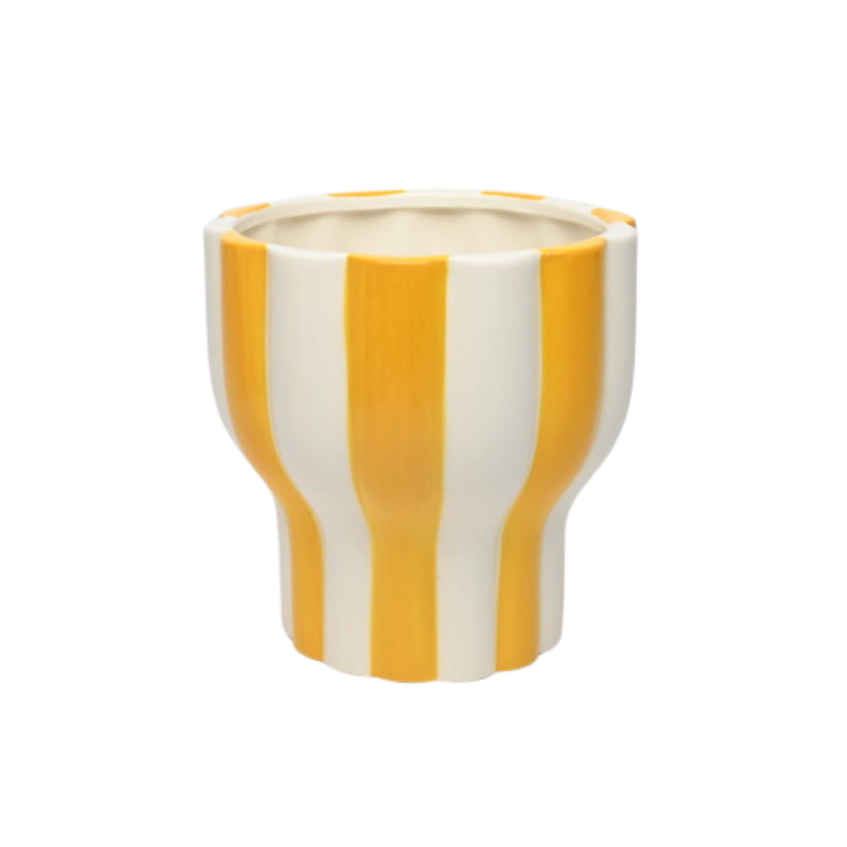 Plant pot - Yellow stripes (2 sizes)