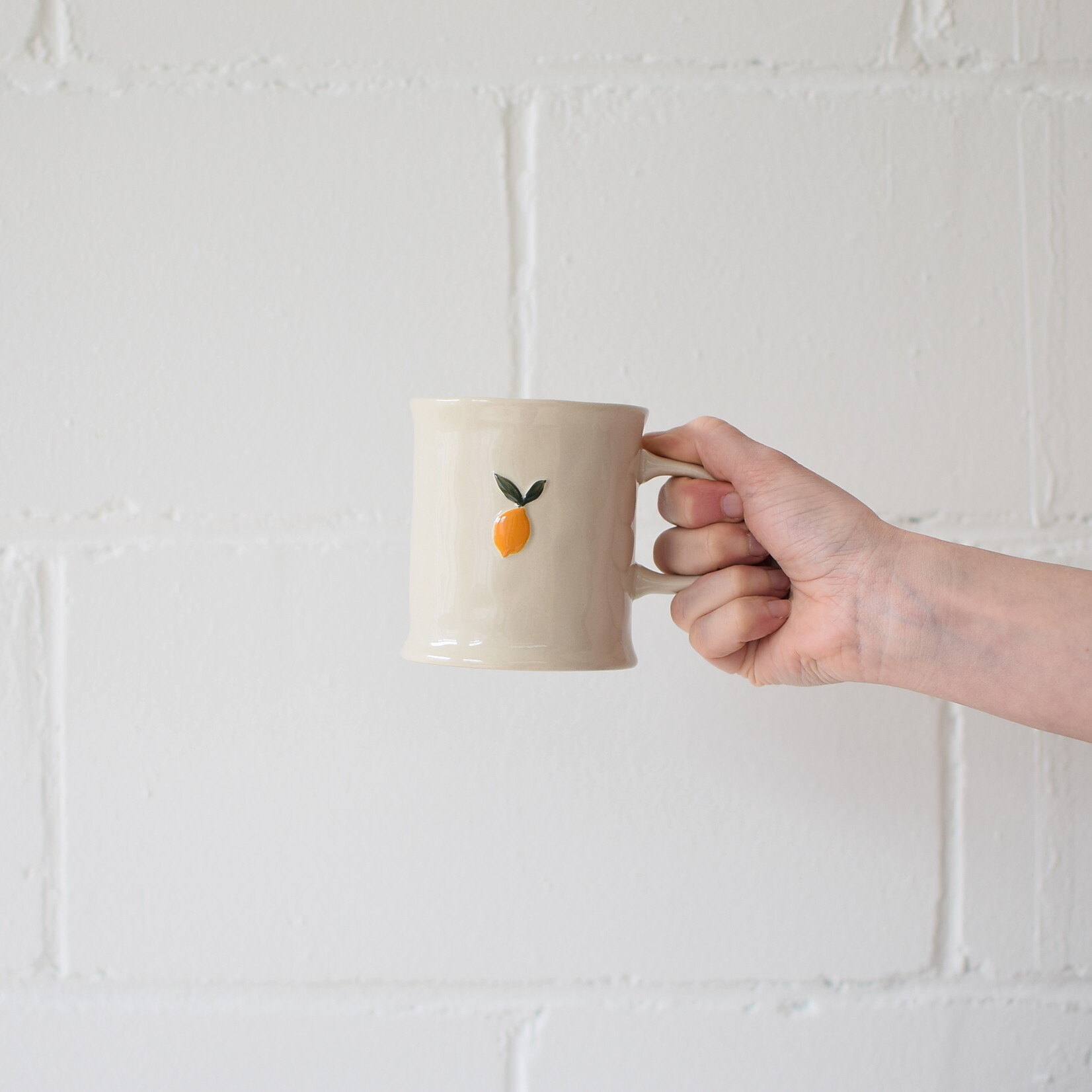 White mug - Lemon