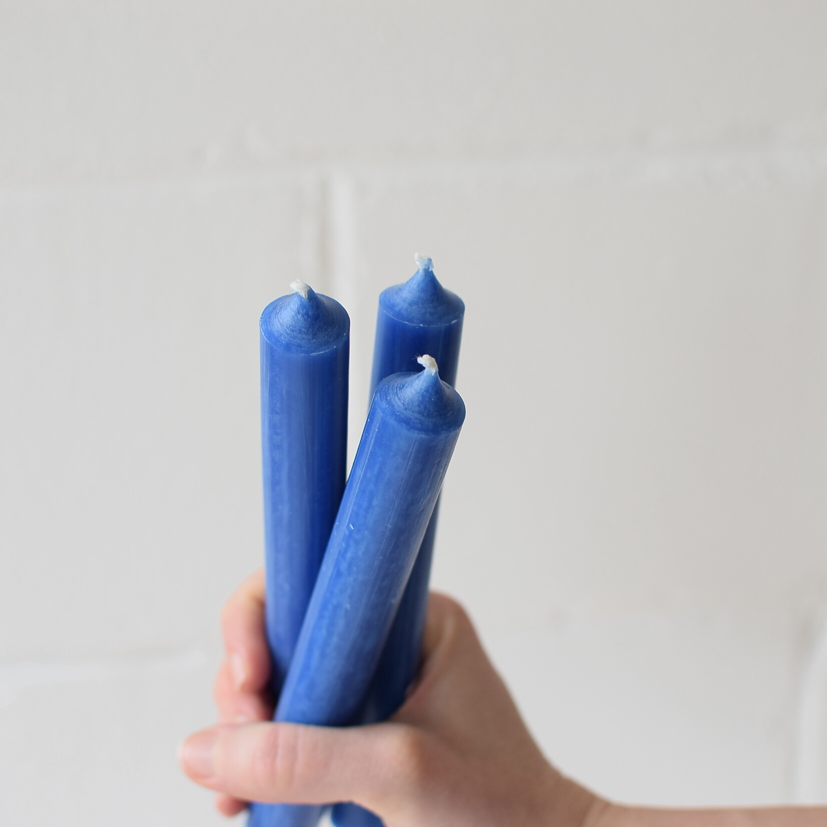 Chandelle longue 17,5cm - Bleu Cobalt