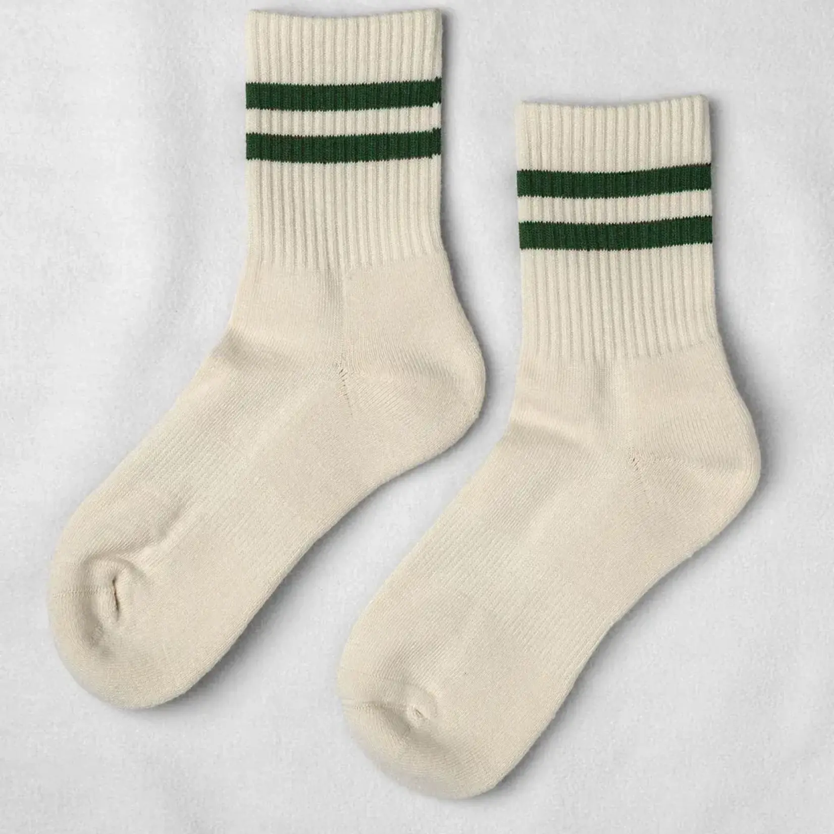 Chaussettes Gym rayées Vertes