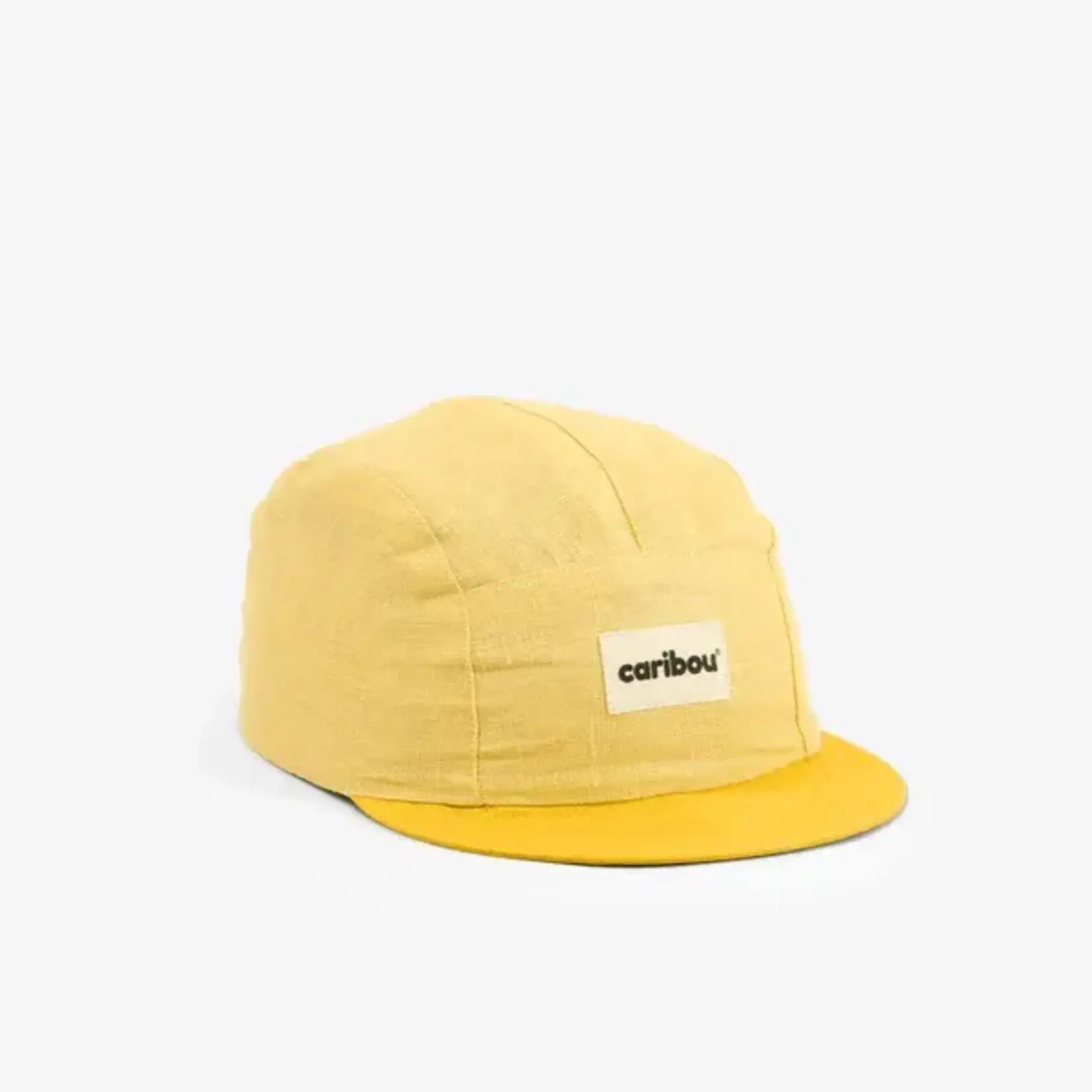 Casquette pour enfant en lin - Jaune 2 tons