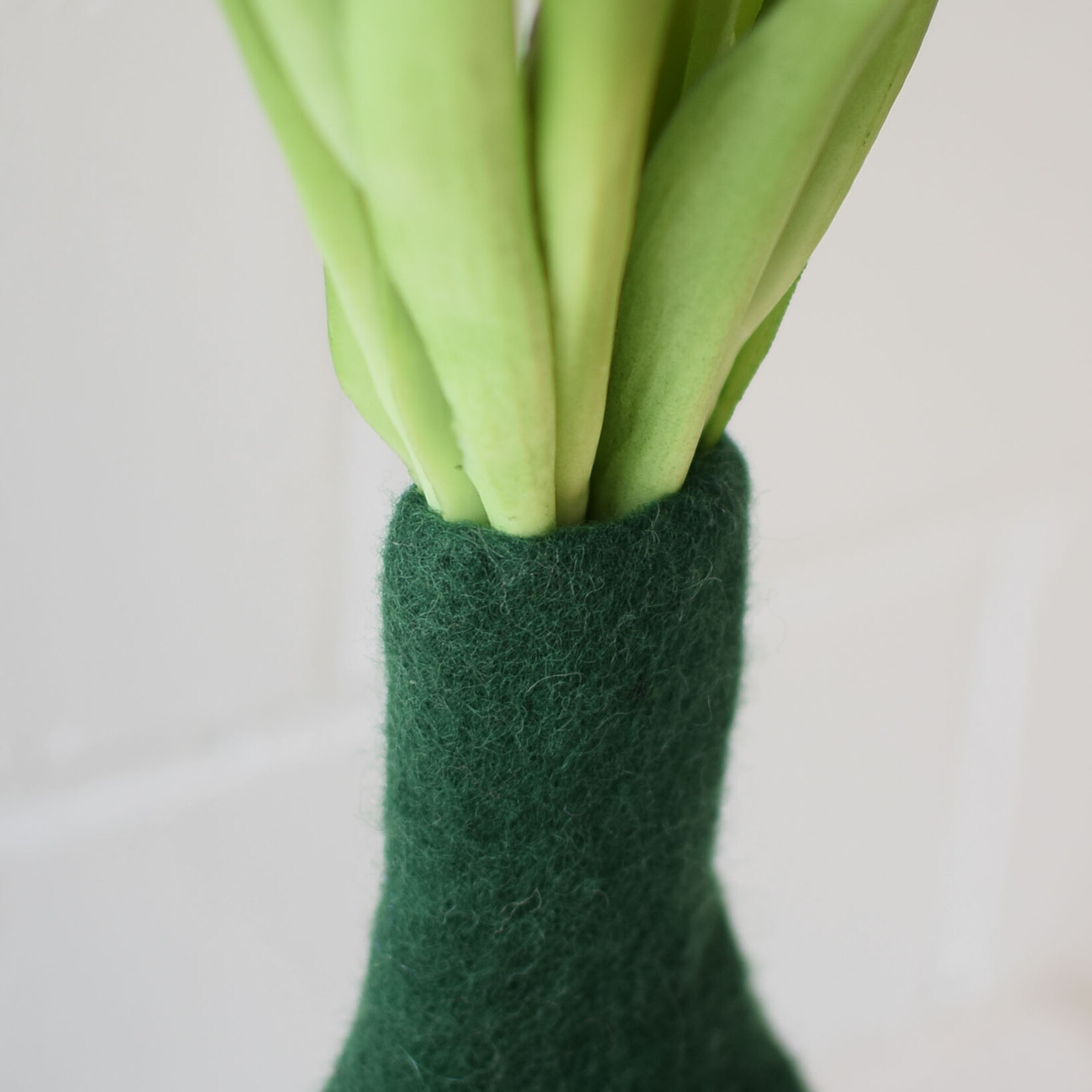 Couvre-bouteille en laine - Vert "Château des fleurs"
