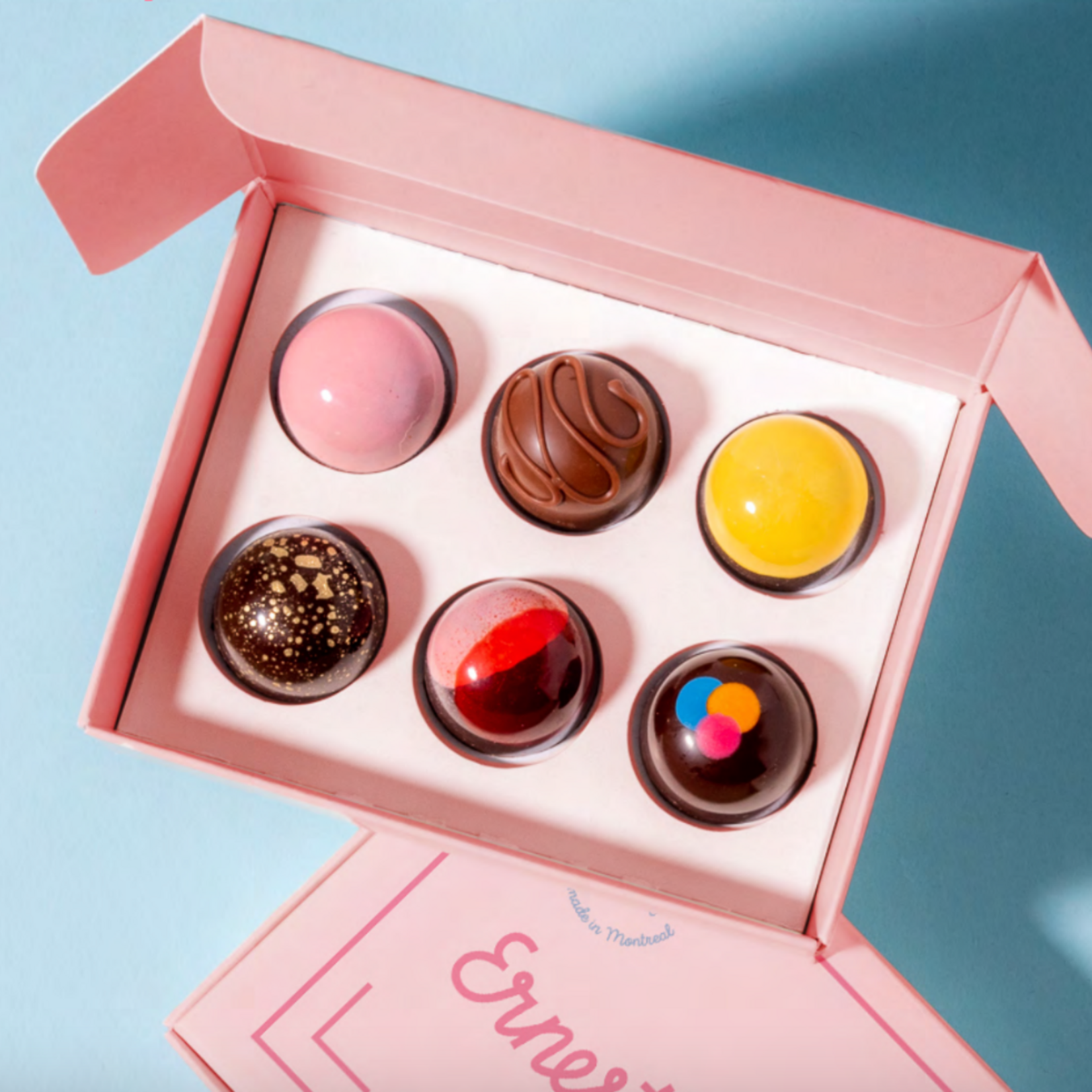 Boîte de 6 chocolats assortis