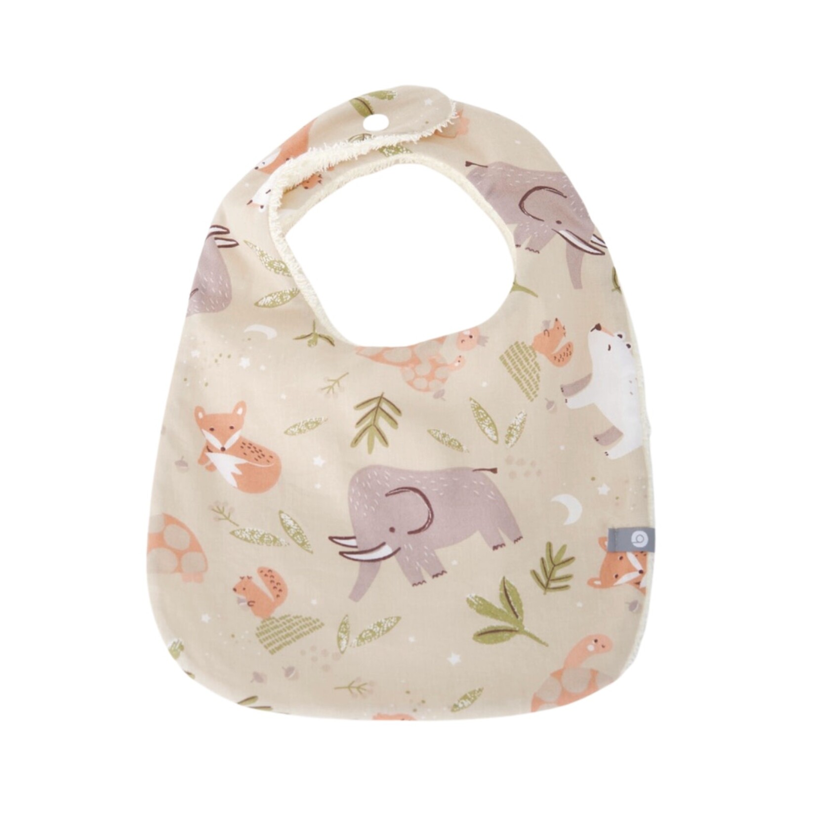 Cotton doubled-layered bib Animals