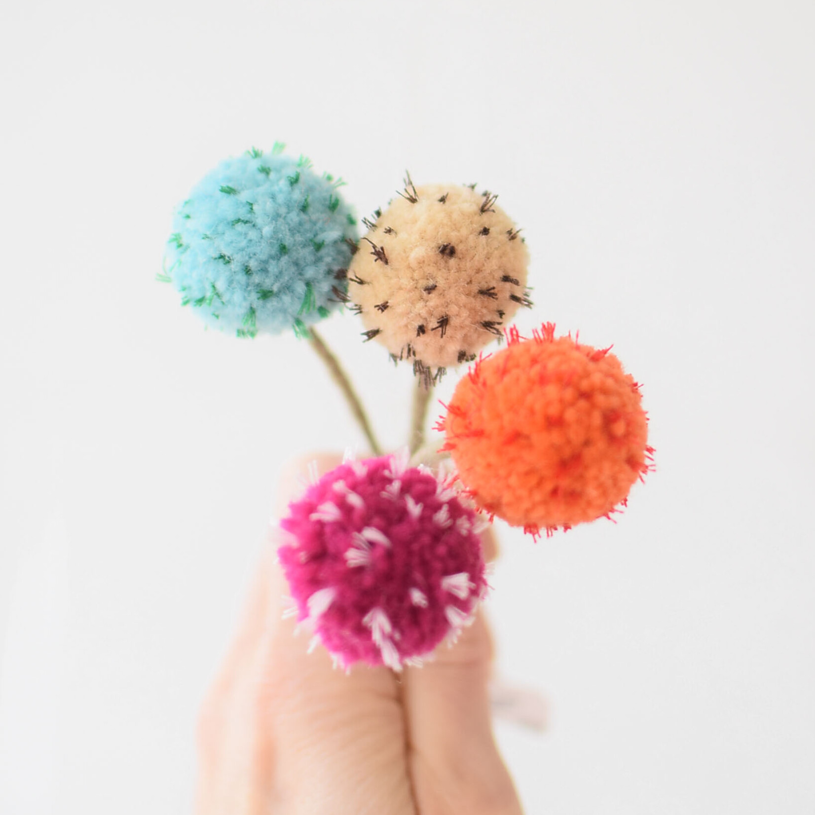 Fleur en laine - Chardon