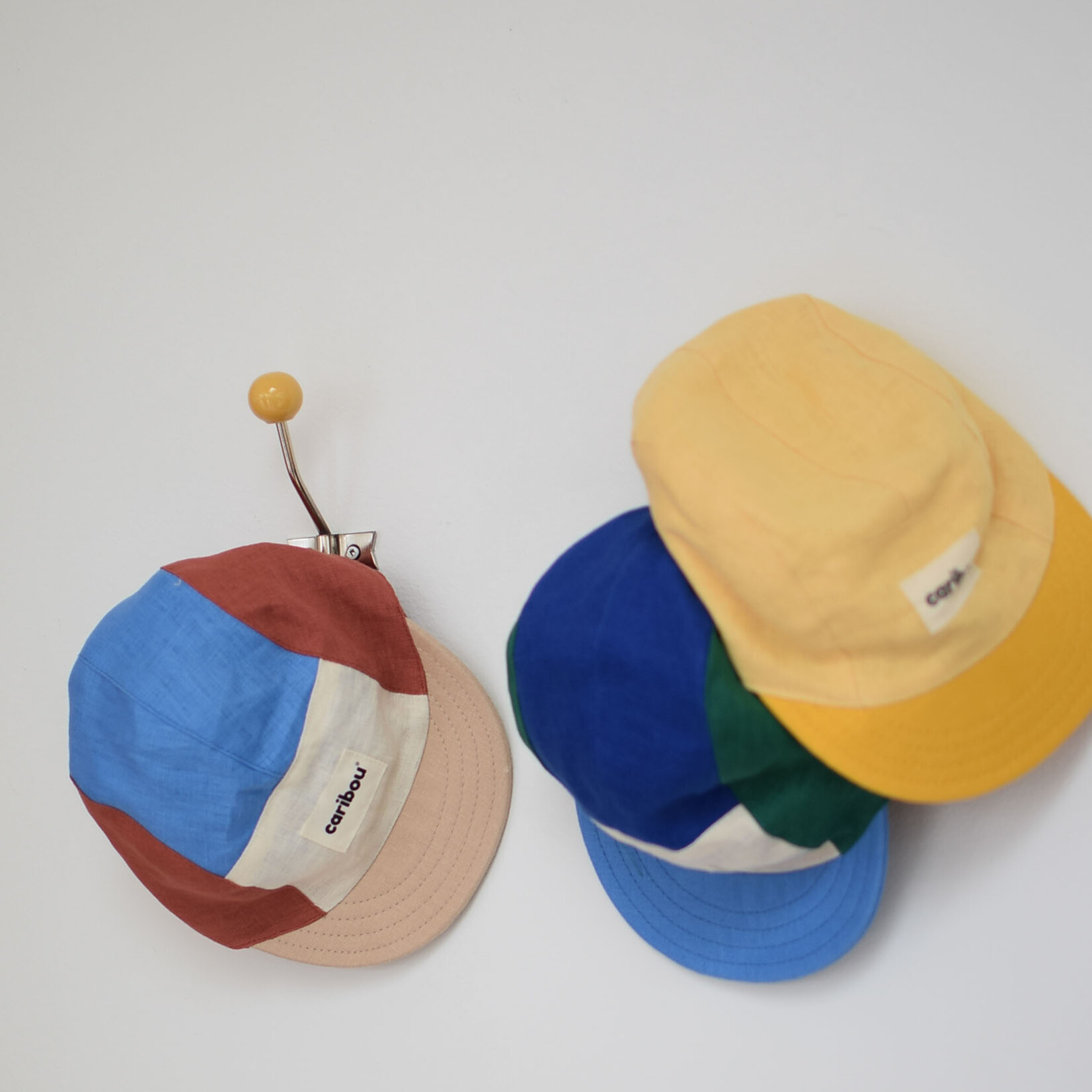 Children's linen cap - 2-tone yellow