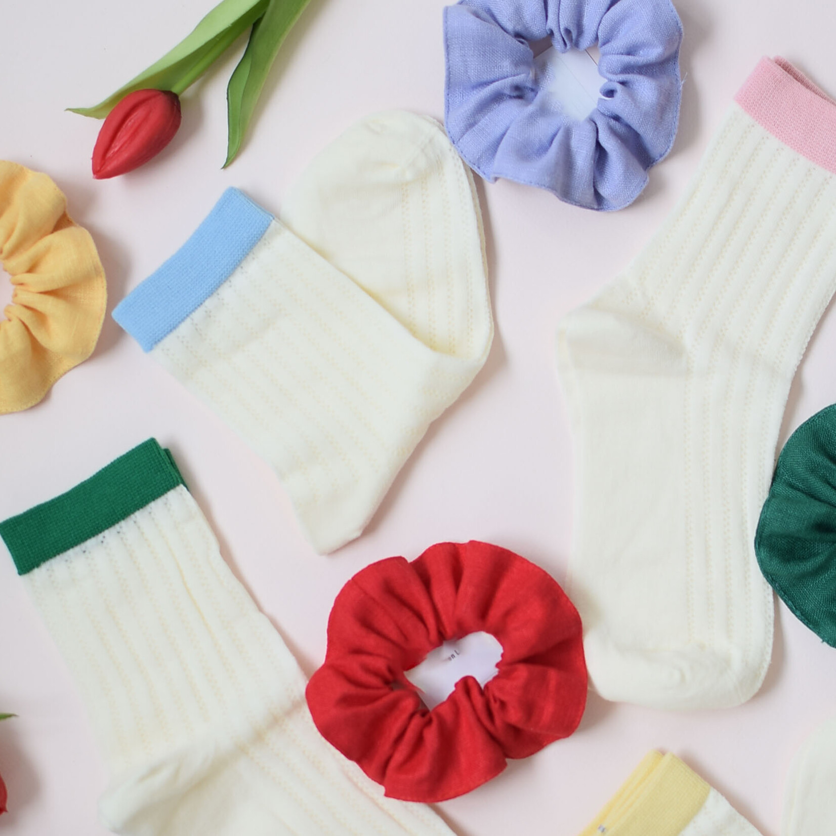 Linen scrunchie
