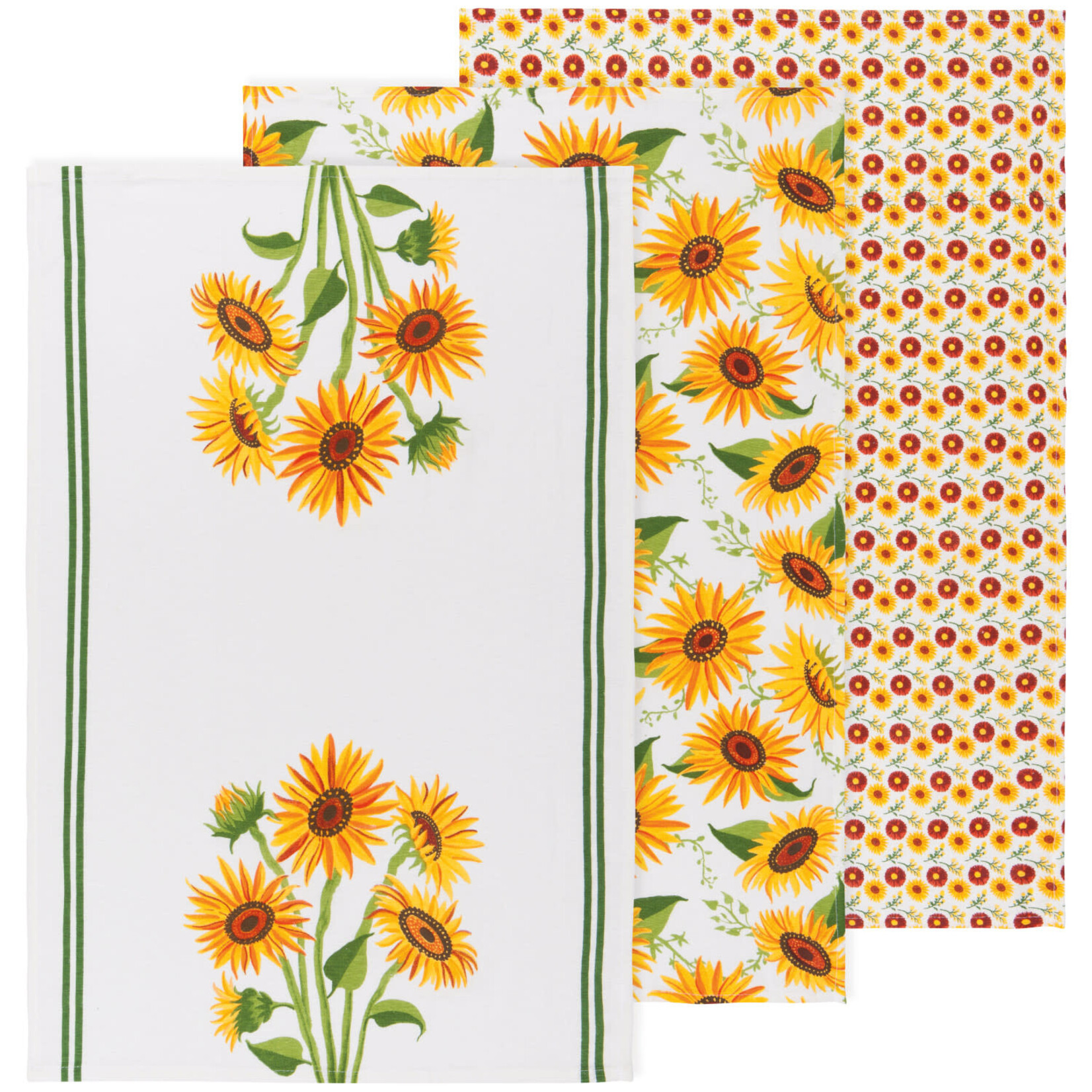 Set of 3 dishtowels - Sunflowers