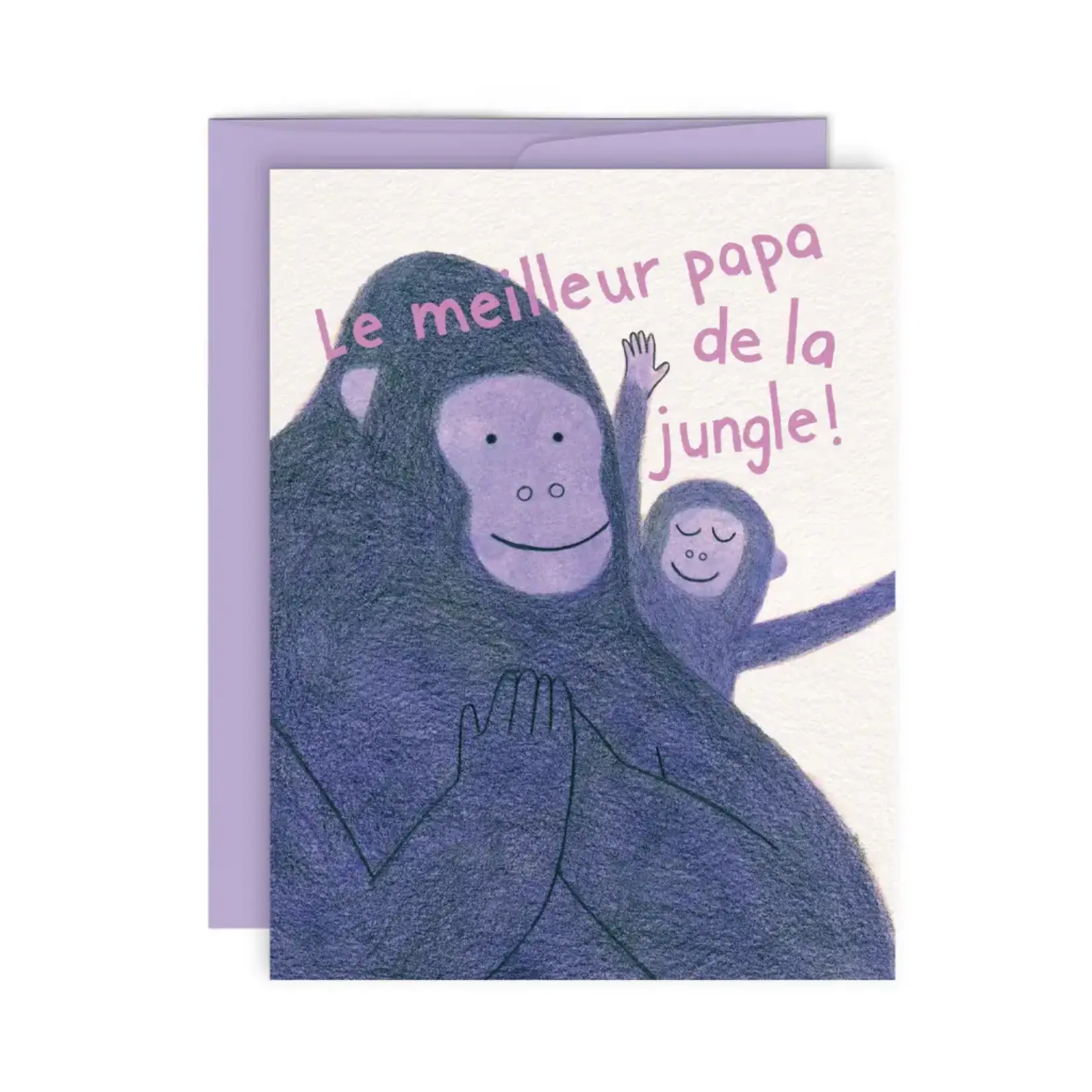 Greeting card - Gorilla Dad (french)