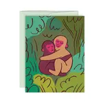 Card - Monkeys hug