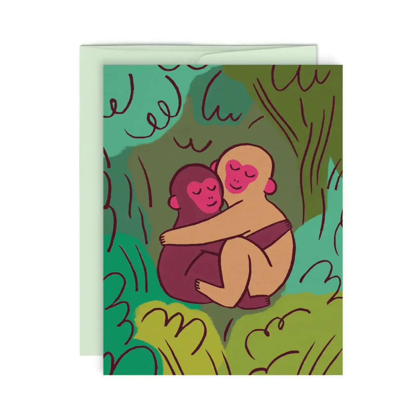 Carte - Câlin de singes