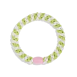 Elastique pour Cheveux Rayé Lime blanc