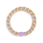 Elastique pour Cheveux Pêche, Lilas et Paillettes