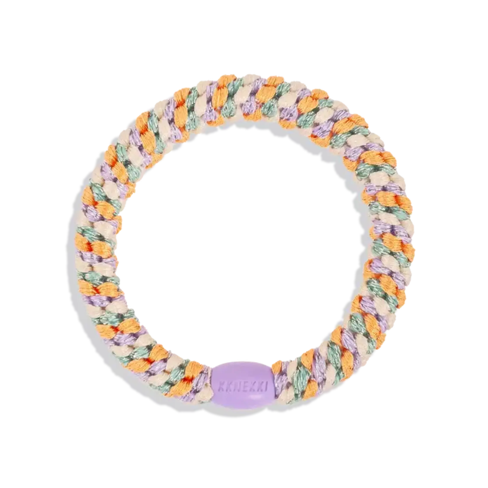 Peach and Lilac Mix Hair Tie with Glitter