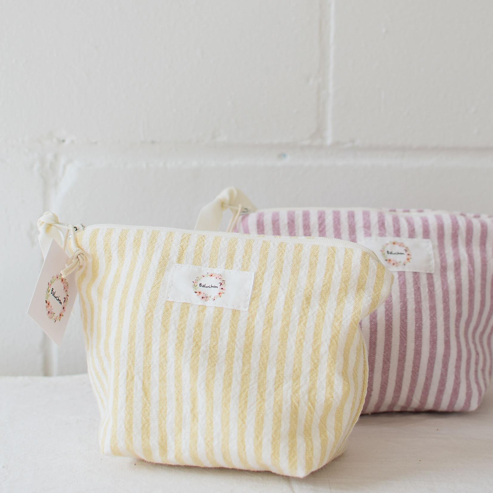 Striped Cosmetic Bag