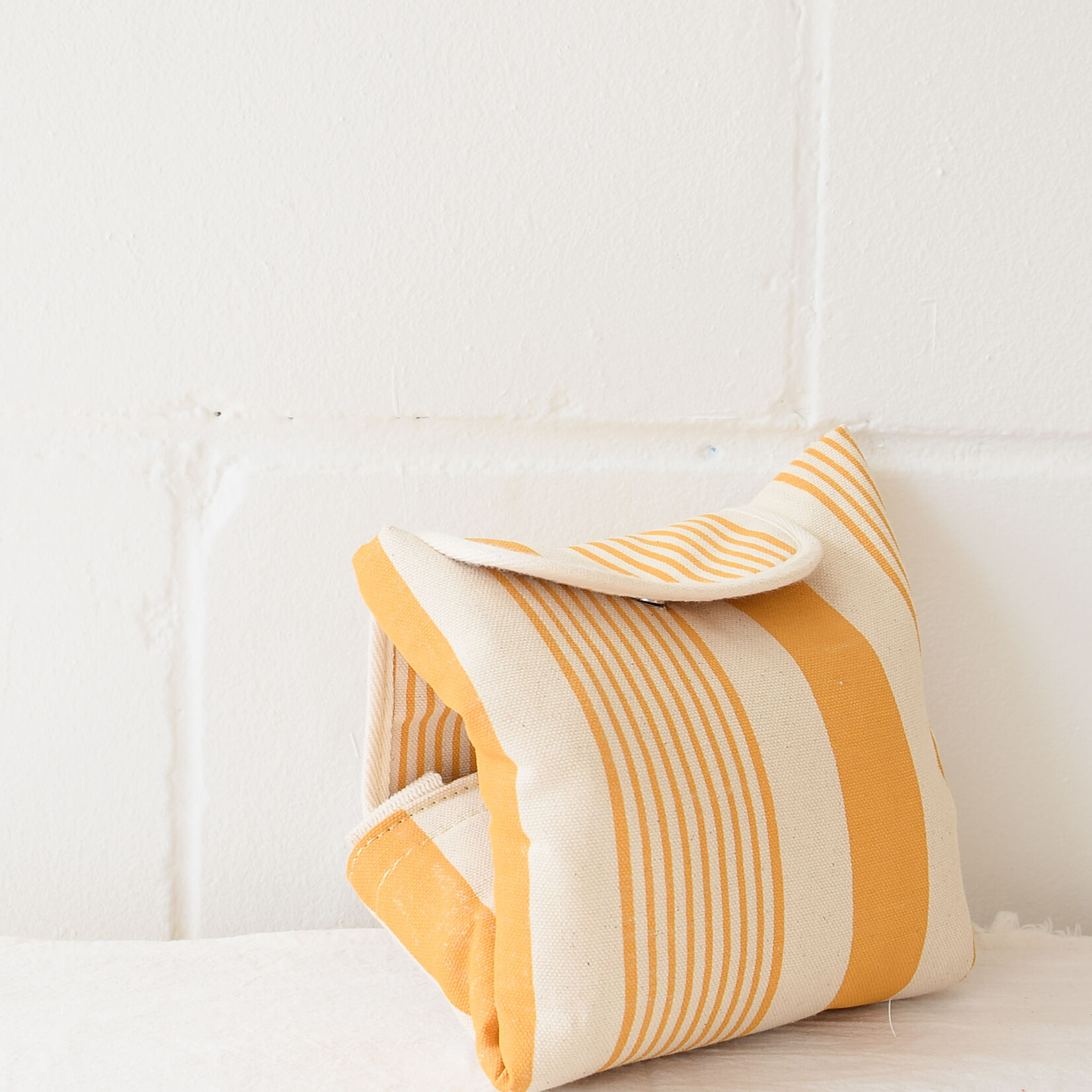 Sac fourre tout isotherme rayures ocre