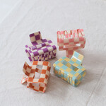 Small gingham hair clip (various colors)