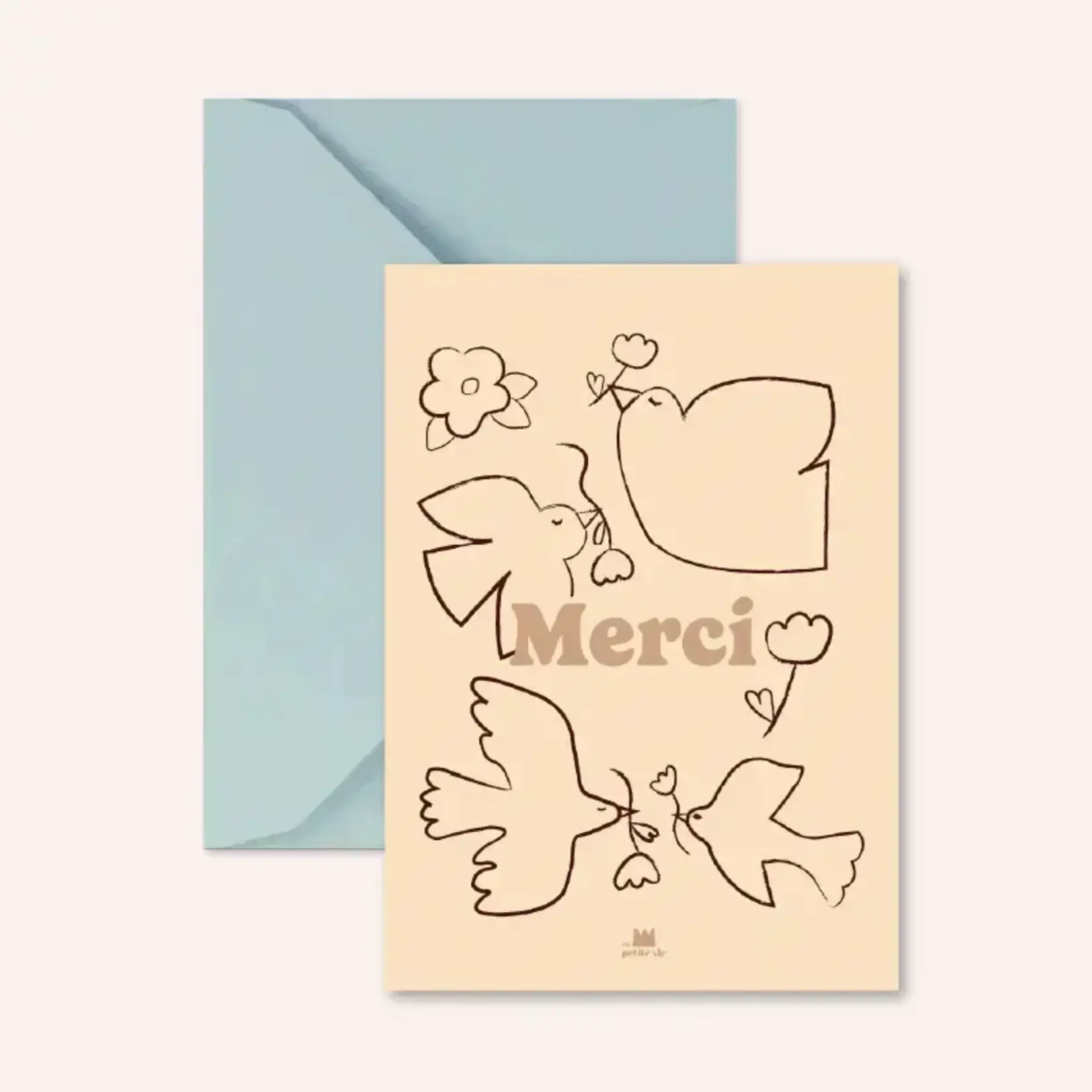 Ma Petite Vie Mini Carte de souhaits - Merci envolée