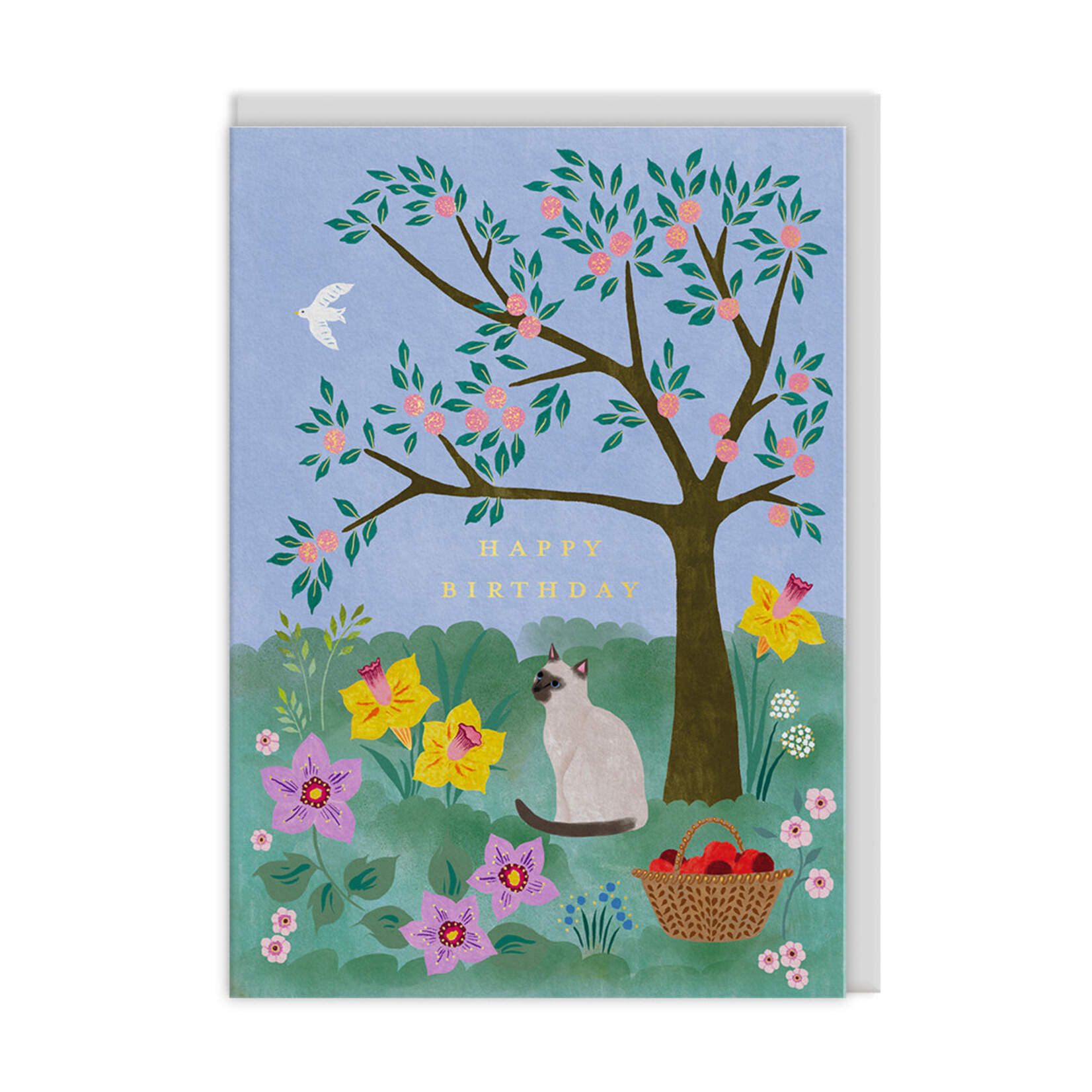 Carte de souhaits - Chaton dans le jardin