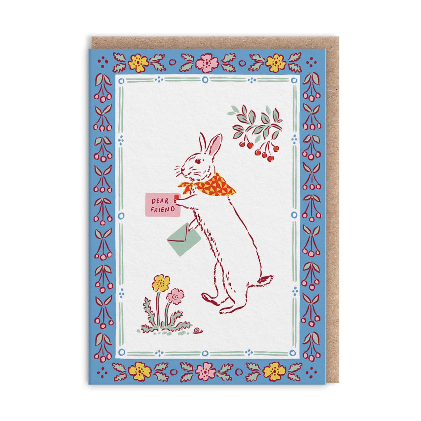 Mini Greeting Card - “Dear Friend” Rabbit