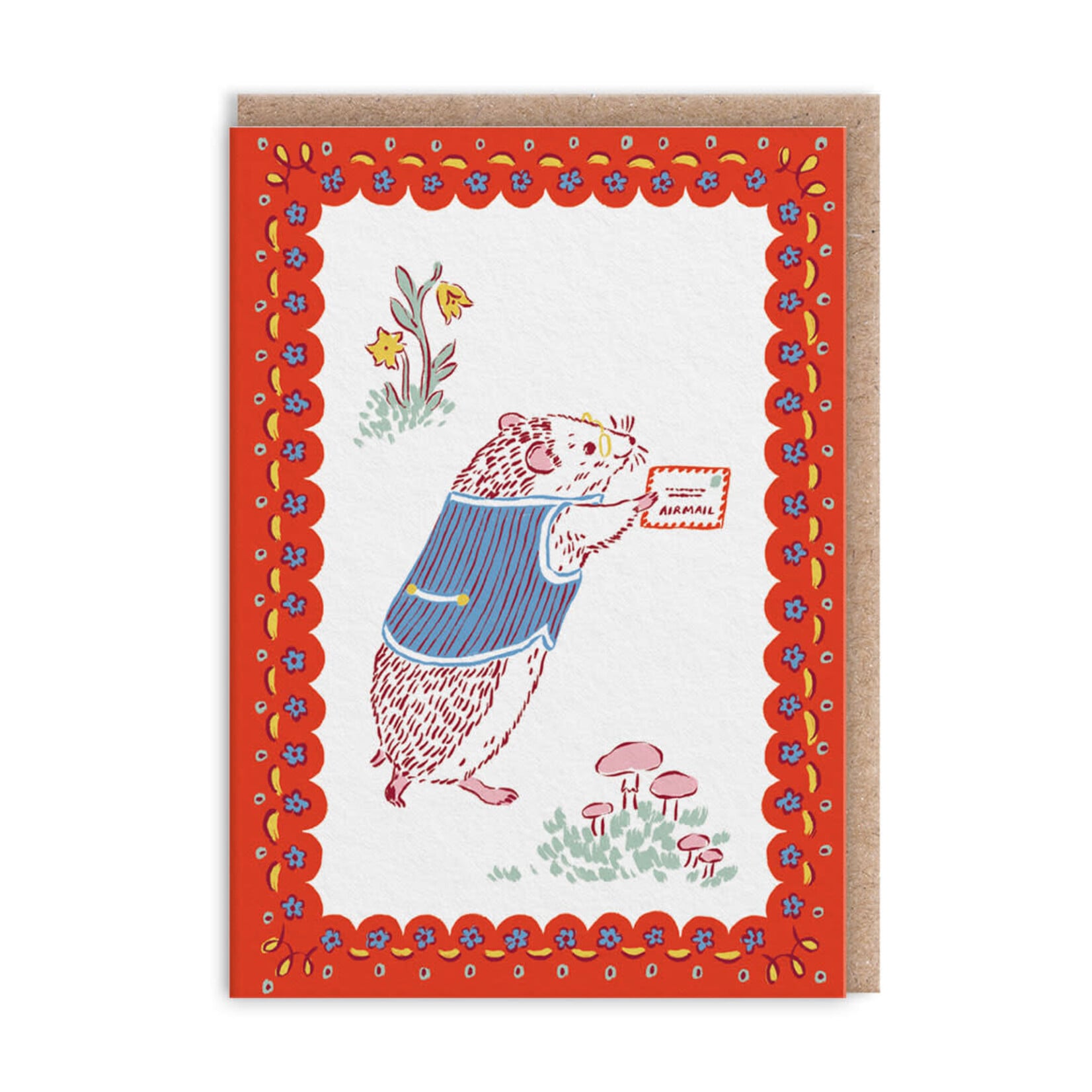 Mini Greeting Card - Hedgehog Letter