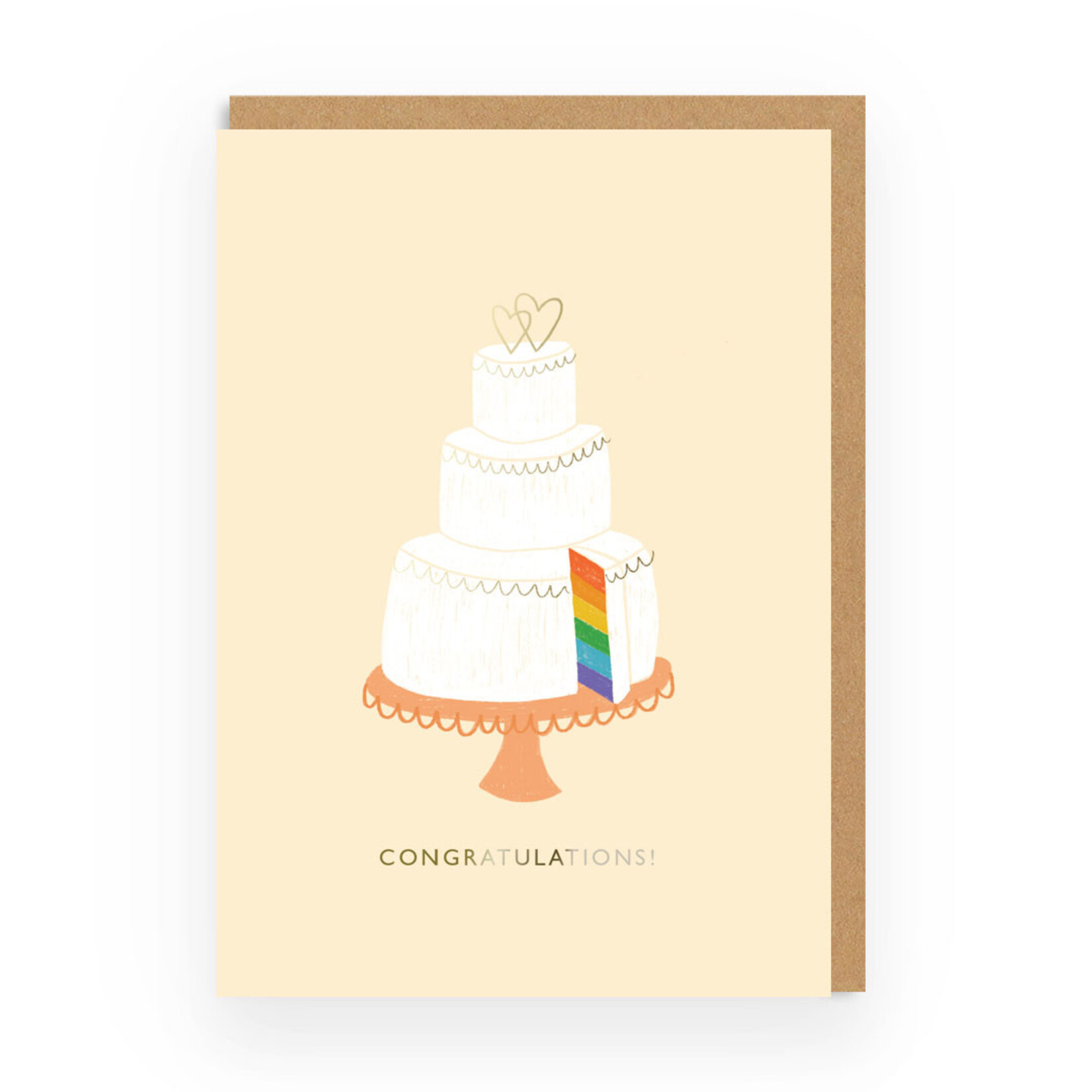 Greeting Card - Rainbow Cake Congratulations