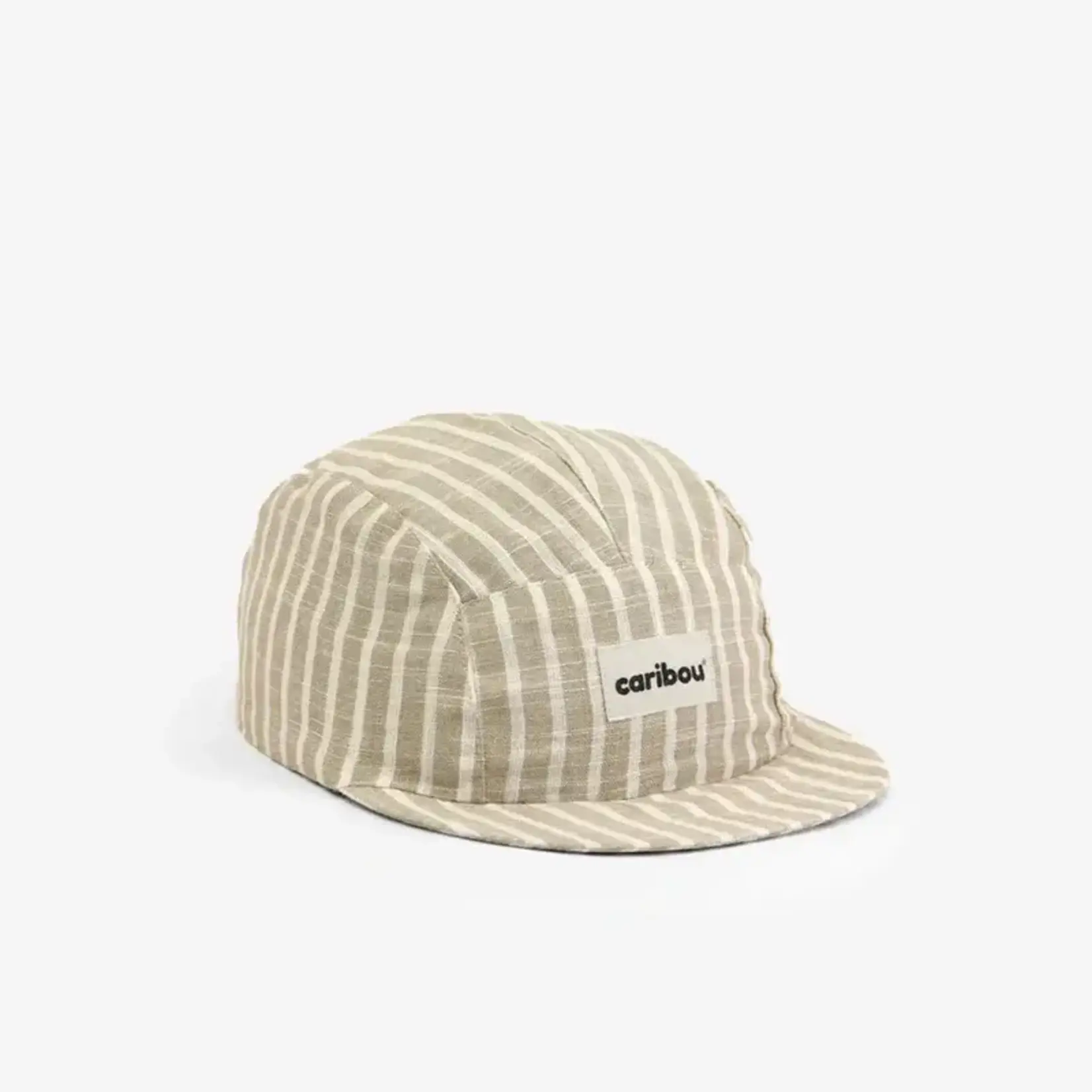 Children's linen cap - Natural Stripes