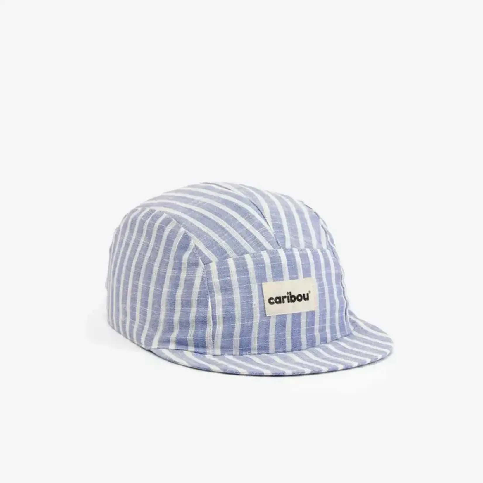 Casquette pour enfant en lin - Rayée Bleu