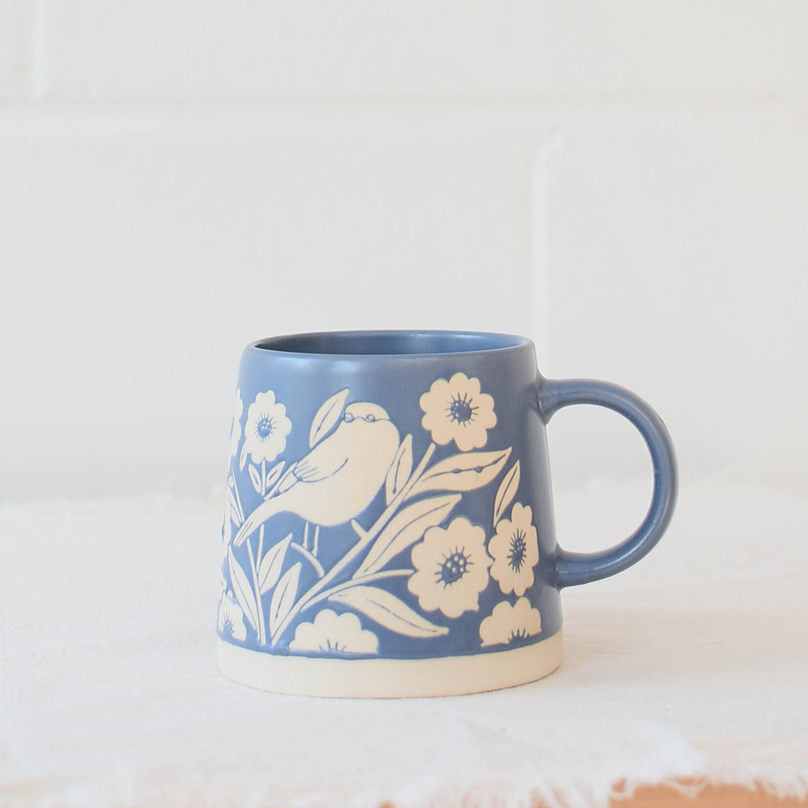 Blue bird mug