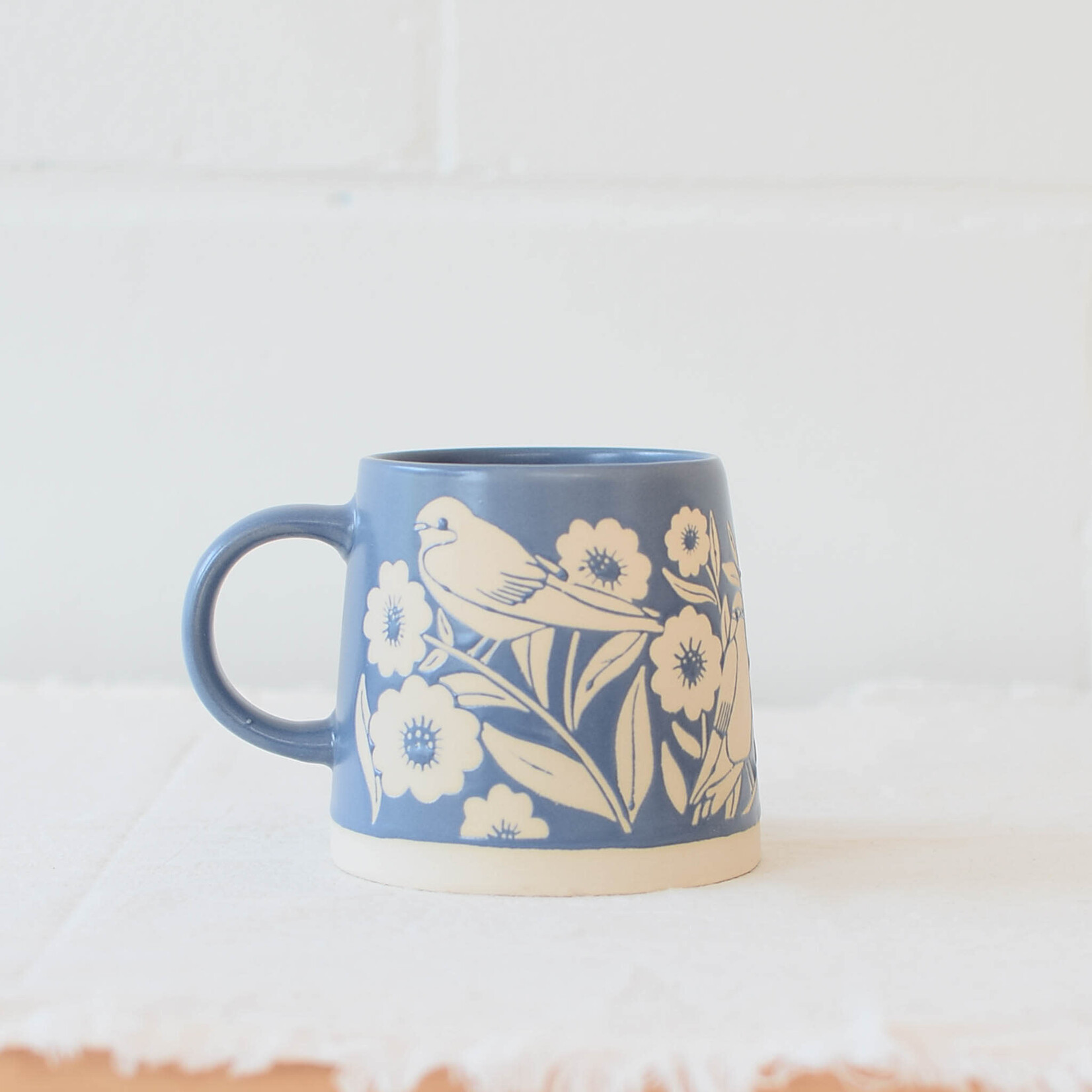 Blue bird mug