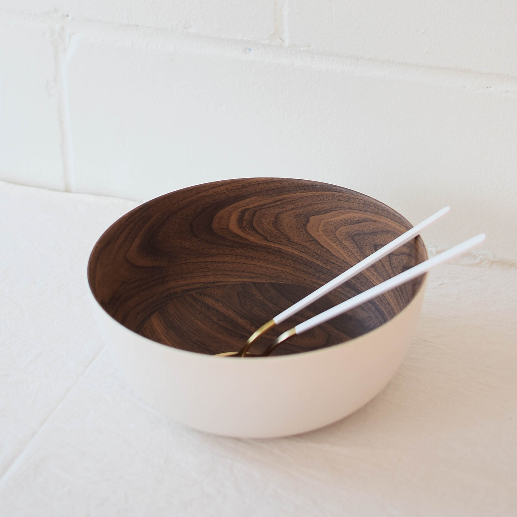 Bamboo White Large Bowl, 30 cm