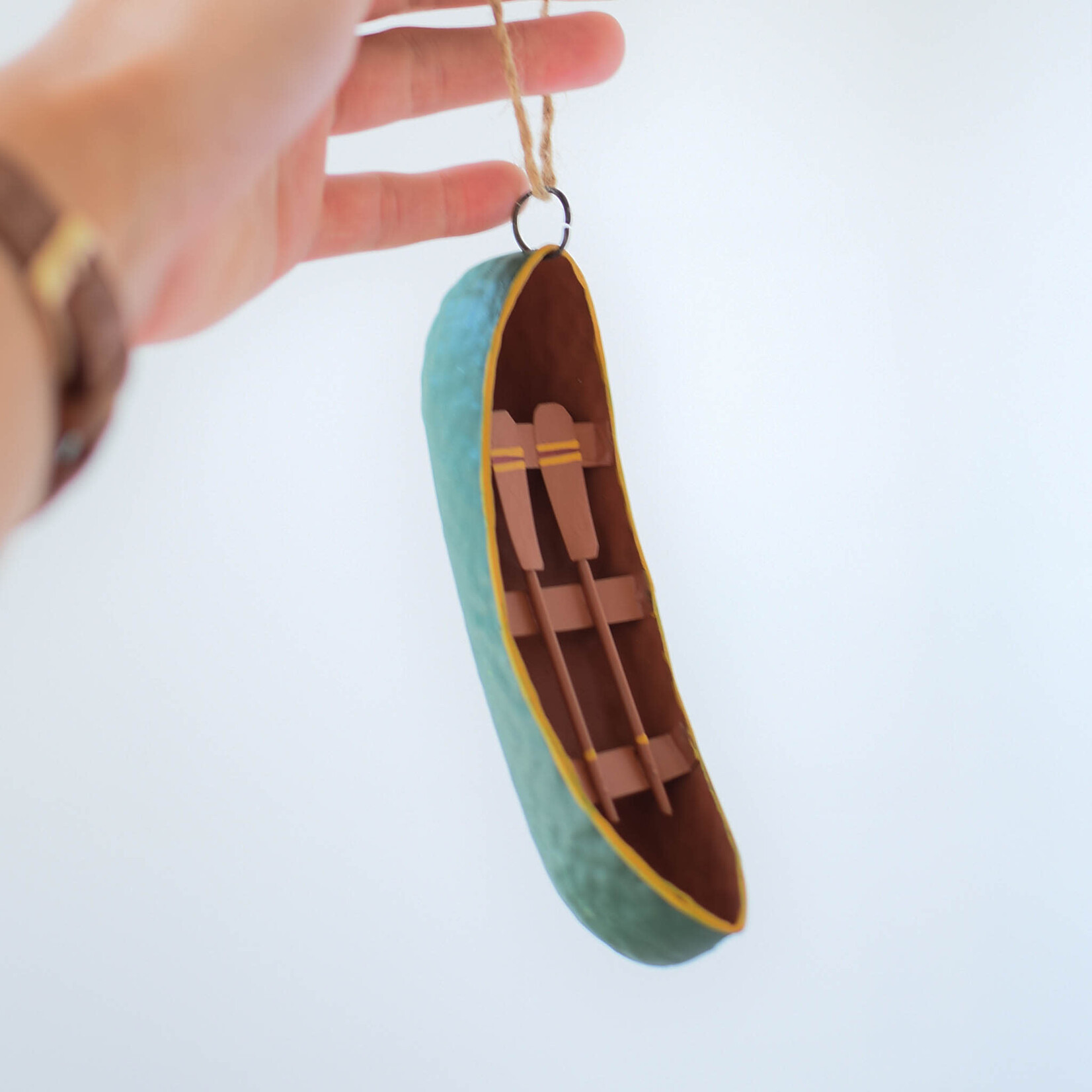 Metal Canoe Ornament