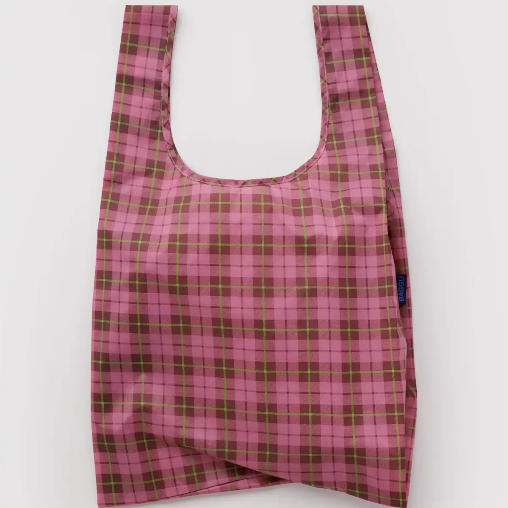 Standard Baggu Bag - Azalea Pink Tartan
