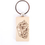 Retour à la Terre Wood Keychain - Poutine