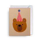 Mini Card - Party hat bear