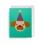 Mini Card - Party hat dog