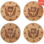 Sous-verres (4) Teppi en acacia